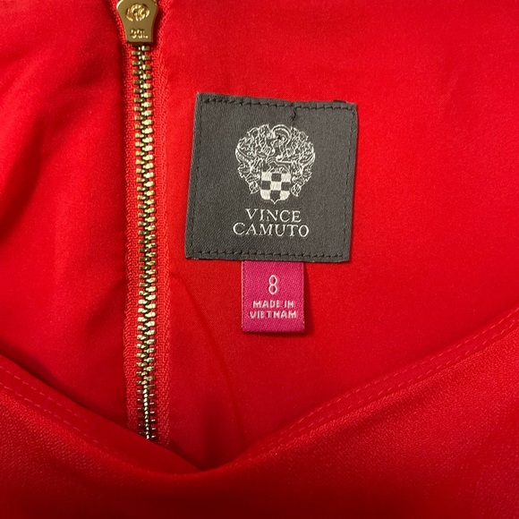 Vince Camuto Red Sheath Dress Women’s Size 8 – 3/4 Sleeve Classic Cocktail - Picture 5 of 10